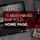 10 must-haves for your home page