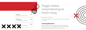 Toggl makes remembering to track easy.